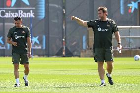 FC Barcelona Training Before Champions League Match Against Royal Antwerp