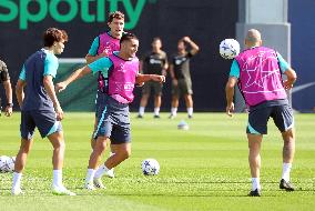 FC Barcelona Training Before Champions League Match Against Royal Antwerp