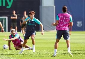 FC Barcelona Training Before Champions League Match Against Royal Antwerp