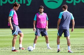 FC Barcelona Training Before Champions League Match Against Royal Antwerp