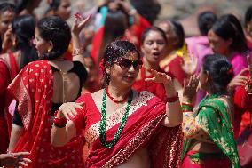 NEPAL-KATHMANDU-TEEJ FESTIVAL-CELEBRATION