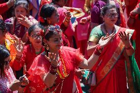 NEPAL-KATHMANDU-TEEJ FESTIVAL-CELEBRATION