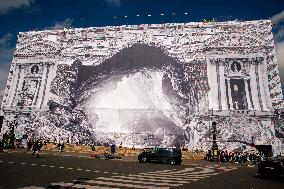 The Artist JR Transforms The Facade Of The Palais Garnier - Paris