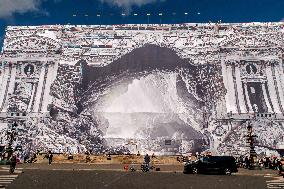 The Artist JR Transforms The Facade Of The Palais Garnier - Paris