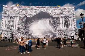 The Artist JR Transforms The Facade Of The Palais Garnier - Paris