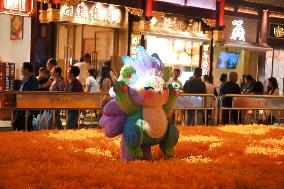 Visitors Enjoy The Mid-Autumn Festival lanterns at Yu Garden in Shanghai, China