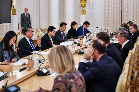 RUSSIA-MOSCOW-CHINA-WANG YI-LAVROV-MEETING