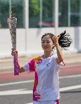 (SP)CHINA-ZHEJIANG-QUZHOU-ASIAN GAMES-TORCH RELAY (CN)