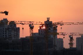 Residential Buildings Under Construction in Shanghai