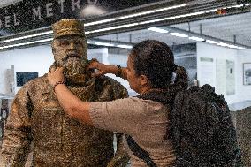 Don Ferro Ferrocarrilero Presented In The Mexico City Subway For His Second Season On August 31, 2023