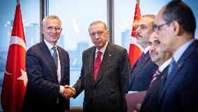 Erdogan And Stoltenberg Meet - NYC