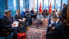 Erdogan And Stoltenberg Meet - NYC