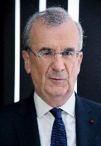 Francois Villeroy de Galhau Appears On RMC BFMTV - Paris