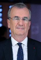 Francois Villeroy de Galhau Appears On RMC BFMTV - Paris