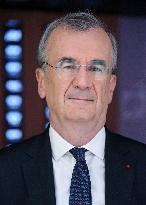 Francois Villeroy de Galhau Appears On RMC BFMTV - Paris