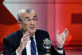 Francois Villeroy de Galhau Appears On RMC BFMTV - Paris