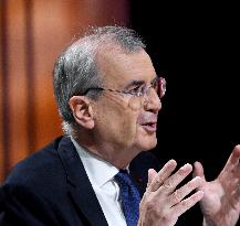 Francois Villeroy de Galhau Appears On RMC BFMTV - Paris