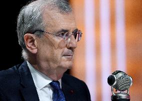 Francois Villeroy de Galhau Appears On RMC BFMTV - Paris