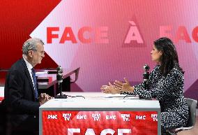 Francois Villeroy de Galhau Appears On RMC BFMTV - Paris