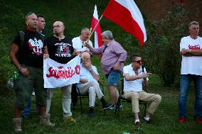 Anti-government Protest At Wawel Castle In Krakow