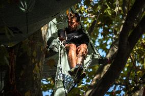 Activists On Hunger Strike In Front Of The Ministry Of Ecological Transition - Paris