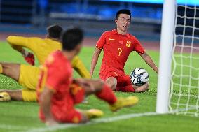 (SP)CHINA-HANGZHOU-ASIAN GAMES-FOOTBALL-MEN'S FIRST ROUND-GROUP A-CHN VS IND  (CN)