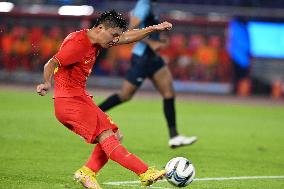 (SP)CHINA-HANGZHOU-ASIAN GAMES-FOOTBALL-MEN'S FIRST ROUND-GROUP A-CHN VS IND  (CN)