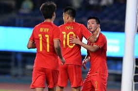 (SP)CHINA-HANGZHOU-ASIAN GAMES-FOOTBALL-MEN'S FIRST ROUND-GROUP A-CHN VS IND  (CN)