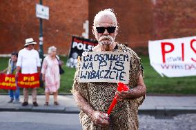 Anti-government Protest In Krakow, Poland