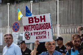 Protest In Front Of The Embassy Of Russia In Sofia
