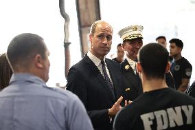 The Prince Of Wales Visits FDNY Firehouse