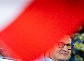 Prime Minister Mateusz Morawiecki During  Election Campaign In Poland