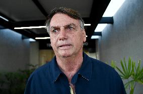 Brazil's Former President Jair Bolsonaro Arrives At Brasilia Airport