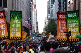 Activists March In New York City For The Global Fight To End Fossil Fuels