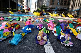 Activists March In New York City For The Global Fight To End Fossil Fuels