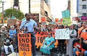 Activists March In New York City For The Global Fight To End Fossil Fuels