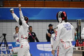 (SP)CHINA-HANGZHOU-ASIAN GAMES-MODERN PENTATHLON-WOMEN'S INDIVIDUAL FENCING RANKING ROUND (CN)