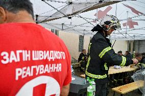 Aftermath of Russian drone attack on Lviv