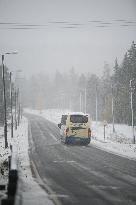 First snow in Northern Finland