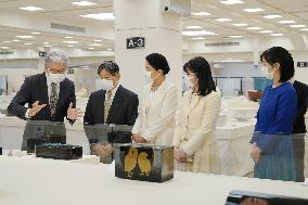 Japan imperial family at traditional crafts exhibition