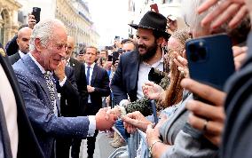 King Charles Visit To France - Stroll Through The Elysee And The Embassy - Paris