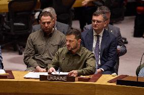 Zelensky Addresses The Security Council - NYC