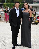 MFW - Amy Jackson And Ed Westwick At Alberta Ferretti