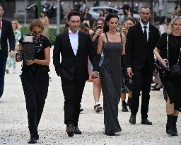 MFW - Amy Jackson And Ed Westwick At Alberta Ferretti