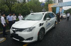 Driverless Auto Intelligent Connected Car During Asian Games in Hangzhou