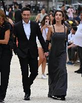 MFW - Amy Jackson And Ed Westwick At Alberta Ferretti