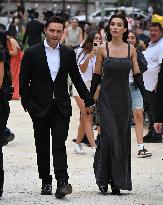 MFW - Amy Jackson And Ed Westwick At Alberta Ferretti