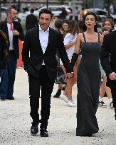 MFW - Amy Jackson And Ed Westwick At Alberta Ferretti