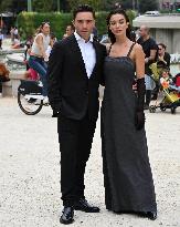 MFW - Amy Jackson And Ed Westwick At Alberta Ferretti