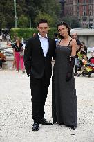 MFW - Amy Jackson And Ed Westwick At Alberta Ferretti